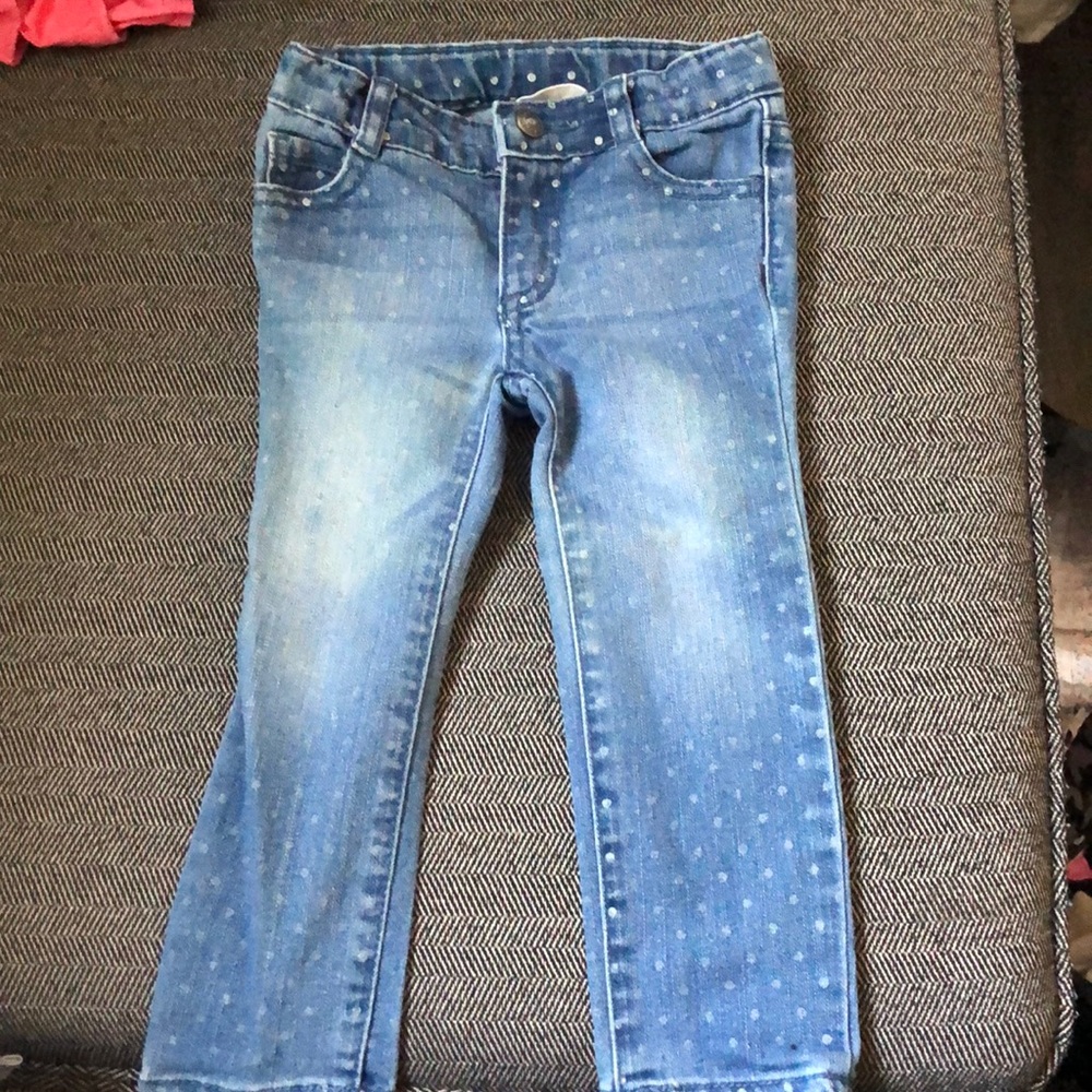 Crazy8, skinny polka dot print jeans, size 2T!